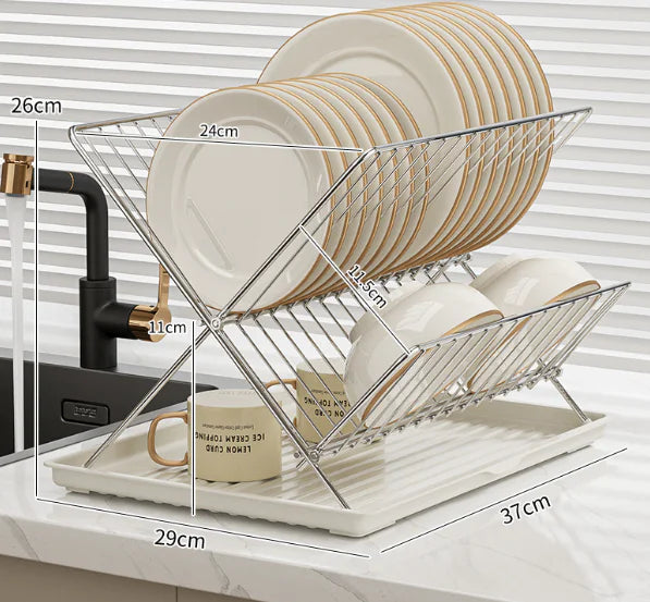 Stainless Steel Kitchen Sink Rack with Expandable Design