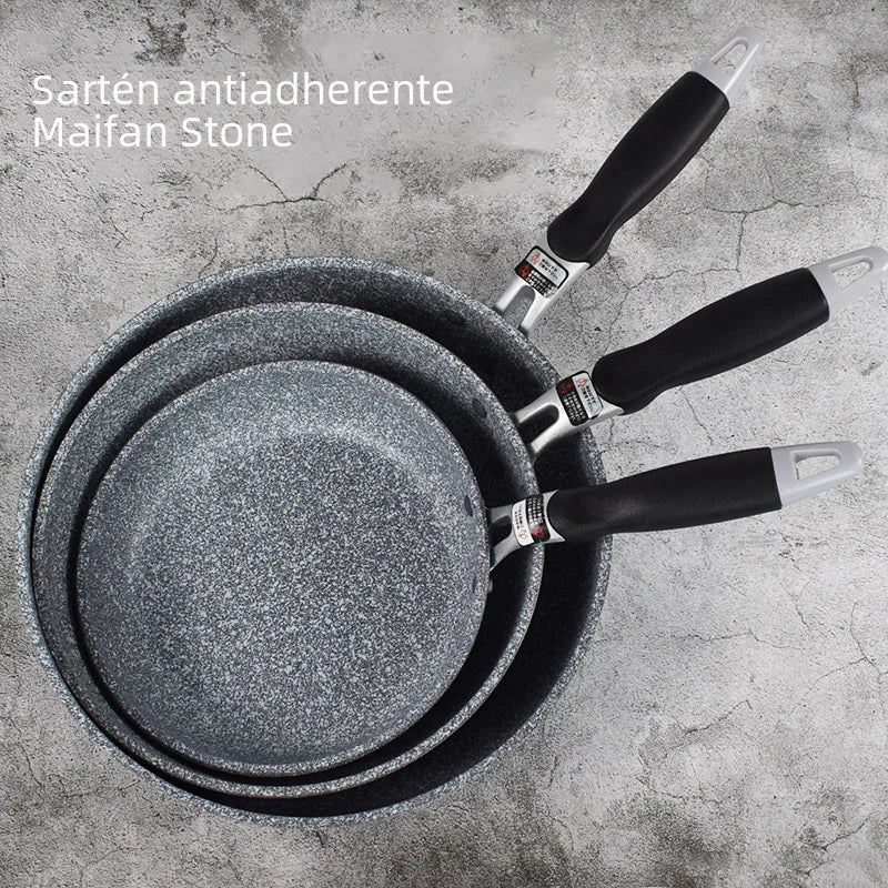 Japanese Stone Non-Stick Frying Pan Set (20cm, 26cm, 28cm)