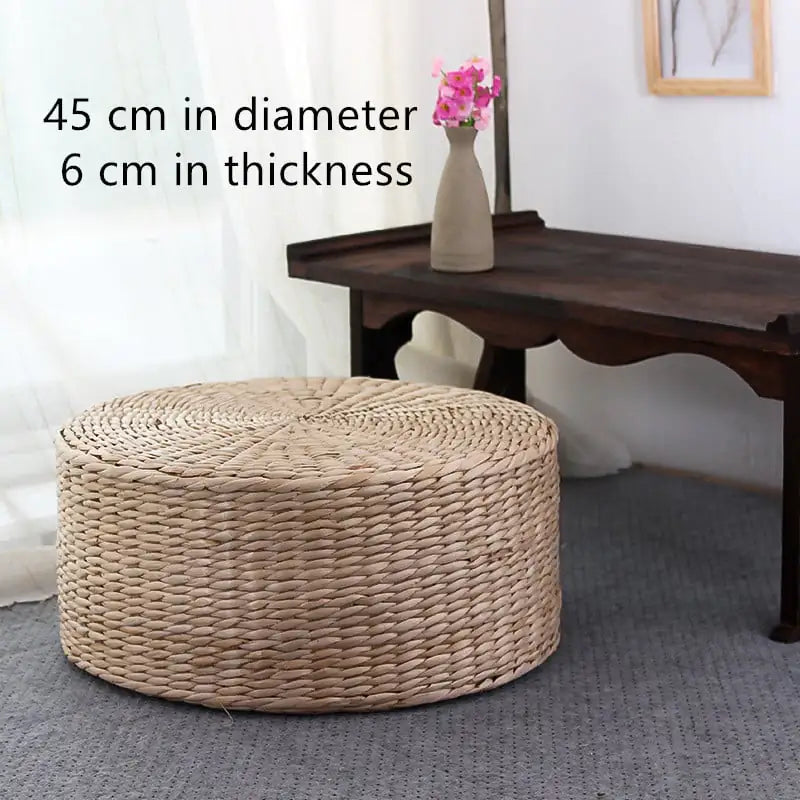 Tatami Straw Futon Cushion for Yoga and Bay Windows