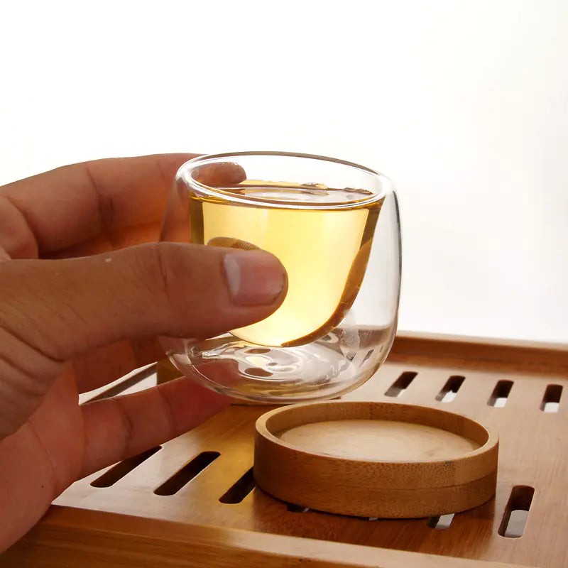 Handcrafted Double-Wall Borosilicate Glass Tea Set