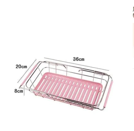 Stainless Steel Kitchen Sink Rack with Expandable Design
