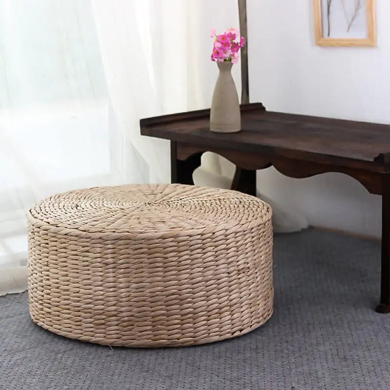 Tatami Straw Futon Cushion for Yoga and Bay Windows