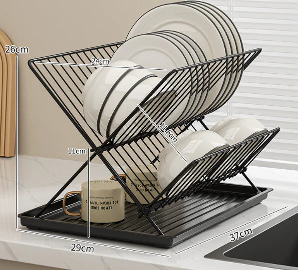Stainless Steel Kitchen Sink Rack with Expandable Design