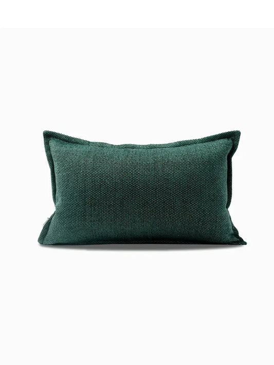 Modern Dark Green Cotton-Linen Decorative Pillow