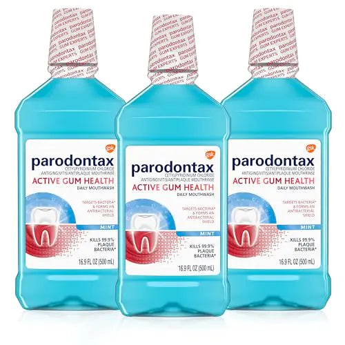 Parodontax Active Gum Health Mouthwash Antiplaque and Antigingivitis Mouthwash Mint 3x16.9 Fl Oz