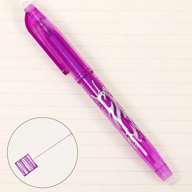 8-Color Erasable Gel Pens - 0.5mm Ballpoint Pens