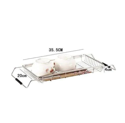 Stainless Steel Kitchen Sink Rack with Expandable Design