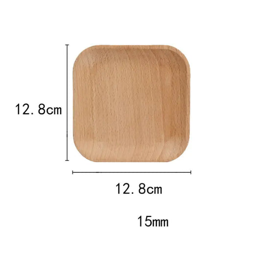 Creative Irregular Oval Japanese Solid Wood Plate