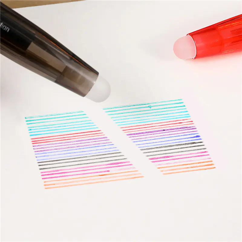 8-Color Erasable Gel Pens - 0.5mm Ballpoint Pens